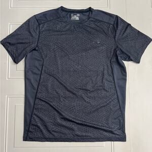 Under Armour HeatGear Fitted Gray Geometric Short Sleeve Tee T-Shirt Size L